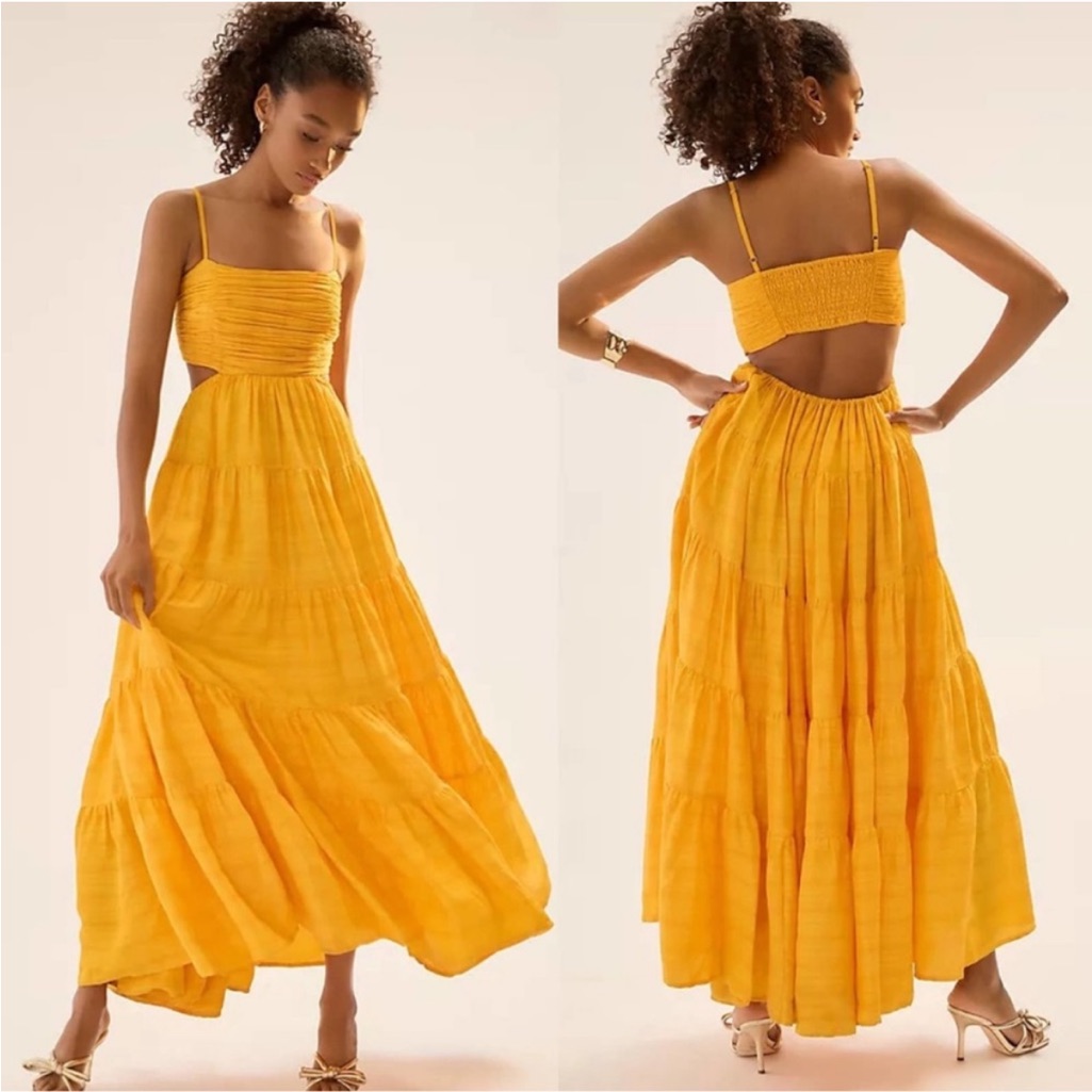 Anthropologie Let Me Be Cut Out Dress Mango Read